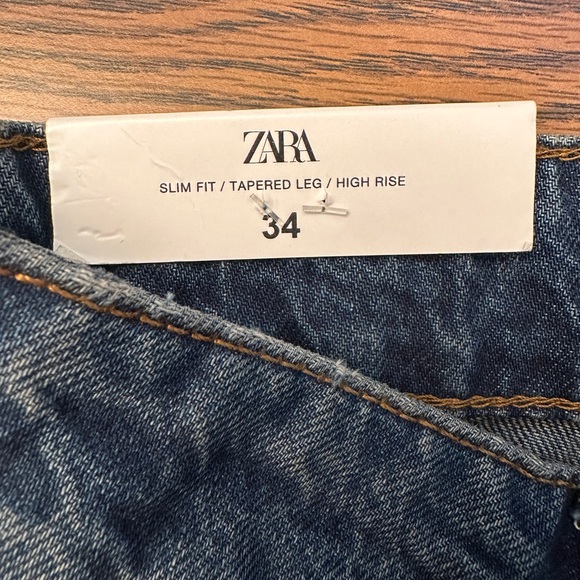 ZARA Signature Denim High Rise Panelled Jean, Size 2 - Picture 5 of 6